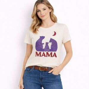 MAMA bear 𝅺Old Navy Tee cotton polyester butter yellow mother short sleeve XL